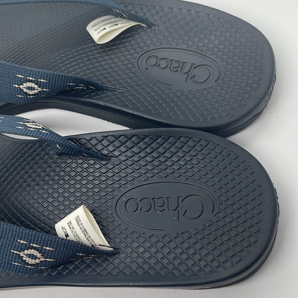 Chaco Women’s Classic Flip Flops Oculi Navy 12 - Picture 2 of 4